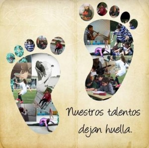 Las plantas de unos pies sirven de base para una composición gráfica sobre el talento