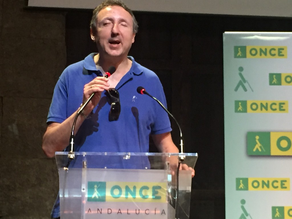 Un momento de la intervención de Cristóbal Martínez desde el atril