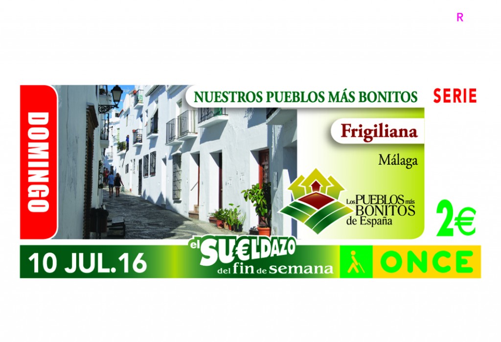 Imagen de una calle de Frigiliana en el sorteo del domingo 10 de julio