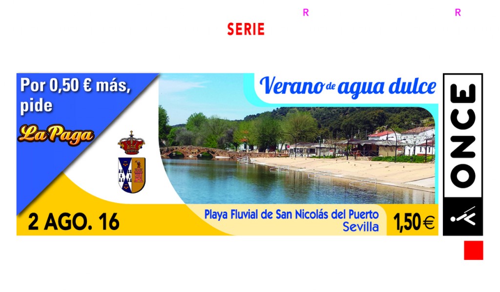 Vista general de la playa con el arbolado de fondo