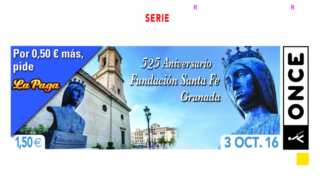Sorteo del 3 de octubre dedicado al 525 aniversario de la fundación del municipio granadino de Santa Fe