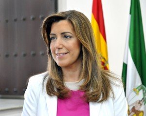 Primer plano de la consejera de presidencia e Igualdad de la Junta de Andalucía, Susana Díaz