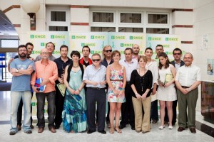 Los finalistas junto a Ventura Pazos y demás miembros del consejo