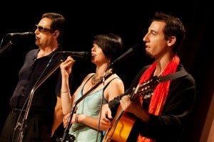 Uno de los grupos durante la gala del I Concurso Musical de la ONCE