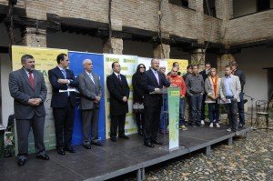 Imagen de la intervención del delegado territorial de la ONCE en Andalucía, Ceuta y Melilla, Patricio Cárceles