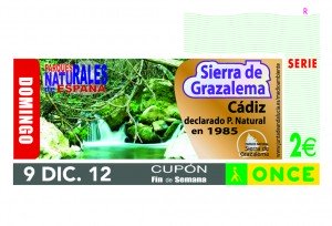 cupón dedicado a la Sierra de Grazalema, Cádiz